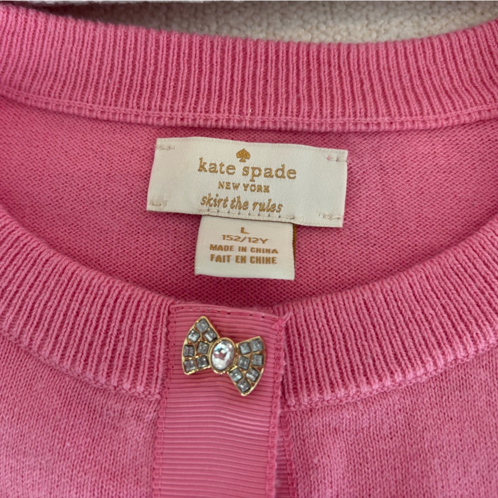 Like New Kate Spade Girls Pink Sweater in size 12 - like new